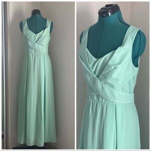 Mint Green Chiffon Maxi Dress